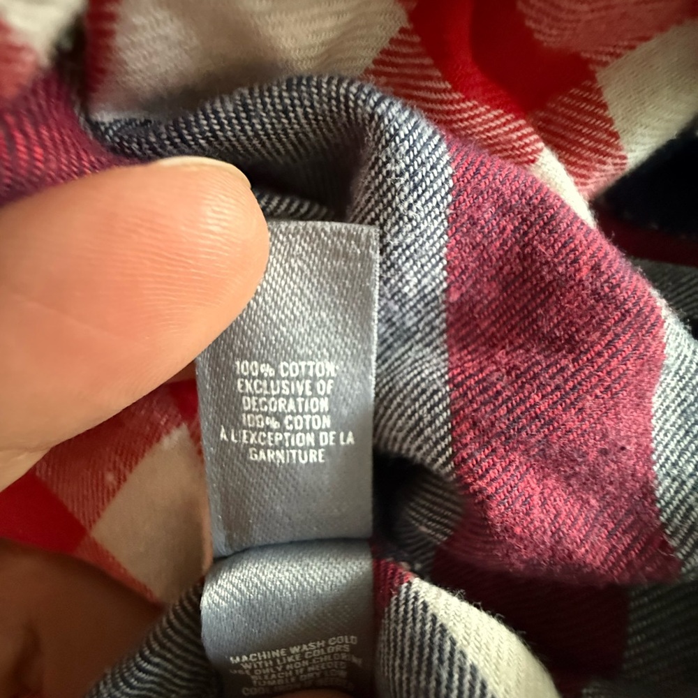 Aerie Red and Blue Plaid‎ Button-Up Romper - Picture 4 of 4